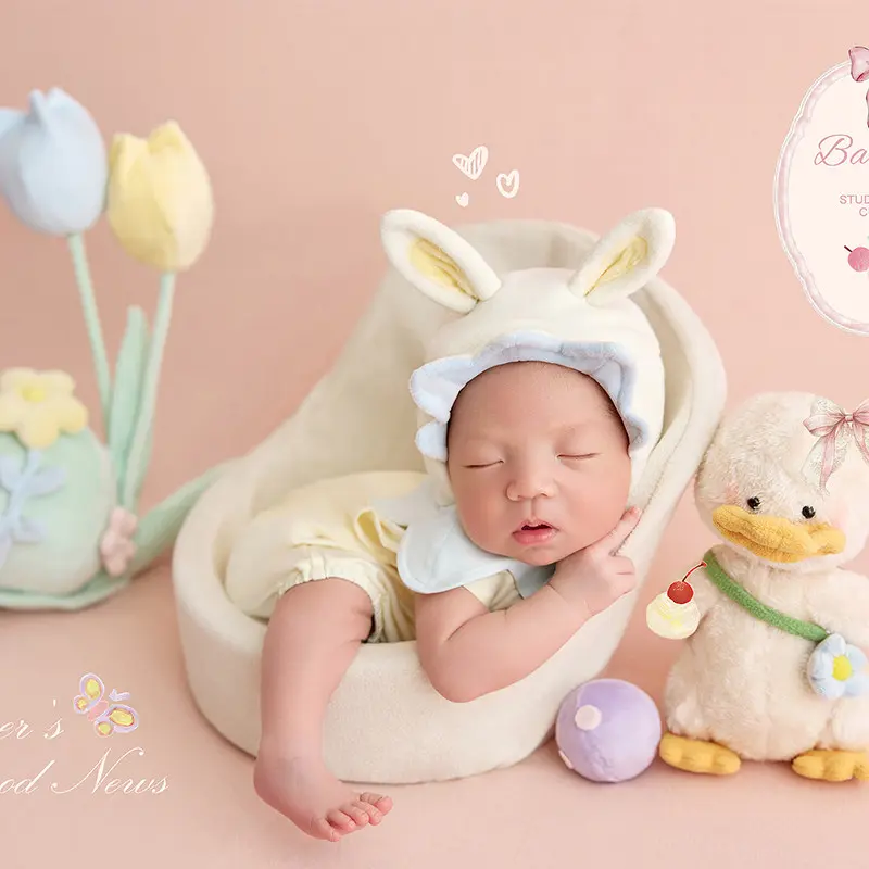 Cute Duck Florals Theme Set - Newborn Photography Props
